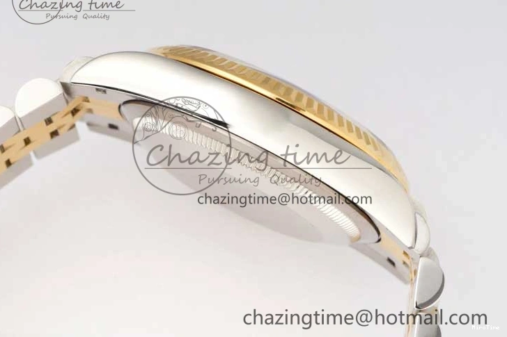 MiroTime 0215 UrbanChic DateJust 36mm SS YG DIWF 1:1 Best Edition 904L Steel Gray Dial Green Markers on Jubilee Bracelet SA 2309